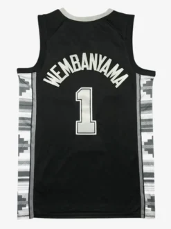 Maillot de Basketball San Antonio Spurs Numéro 1 WEMBANYAMA Homme 2 Pièces Adulte Enfant