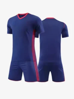 Maillot de football adulte col en V manches courtes patchwork personnalisé équipe de football entraînement vêtements de sport