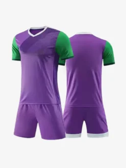 Maillot de football à blocs de couleurs à manches courtes Patchwork Vêtements de sport personnalisés pour équipe de football