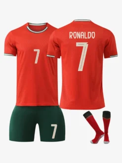 Maillot de football domicile 25/26 n°7 RONALDO 3 pièces pour adultes et enfants