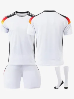 Maillot de football domicile et extérieur Championnat d'Europe de football Ensemble 3 pièces pour hommes et enfants