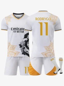 Maillot de football du club 25/26 n° 9 Mbappé n° 11 Rodrigo White Snake Édition spéciale