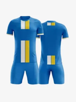 Maillot de football personnalisé à manches courtes à rayures pour homme