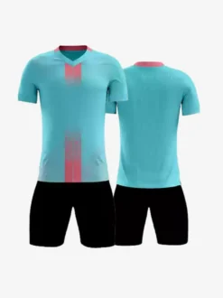 Maillot de football personnalisé à manches courtes et col en V pour homme