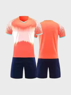 Maillot de football personnalisé à manches courtes unisexe avec teinture par nouage