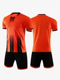 Maillot de football personnalisé à rayures et col en V pour homme