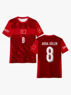 Maillot de football turc n°8 Arda Güler 2026 édition spéciale supporters manches courtes pour adultes et enfants
