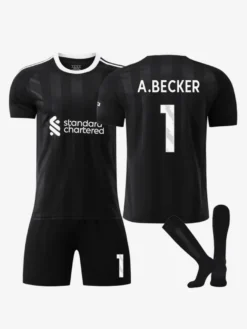 Maillot de gardien de but du club de football 25/26 n° 1 Alisson ensemble de football pour adultes et enfants