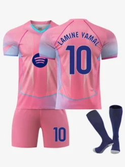 Maillot édition spéciale 3 pièces du club de football Gavi n° 10 Yamal n° 8 Pedri n° 6 25/26