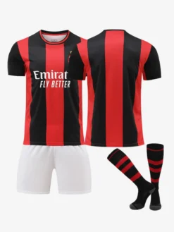 Maillot domicile AC Milan 26/27 personnalisé ensemble 3 pièces pour adultes et enfants