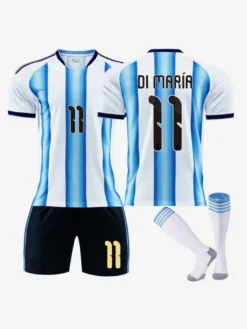 Maillot domicile de l'équipe d'Argentine 2026 manches courtes ensemble 3 pièces n° 22 Lautaro n° 9 Alvarez