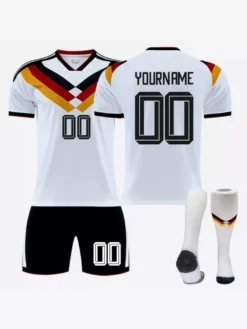 Maillot domicile de l'équipe d'Allemagne de football 2026 ensemble personnalisé 3 pièces pour adultes et enfants