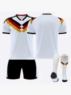 Maillot domicile de l'équipe d'Allemagne de football 2026 ensemble personnalisé 3 pièces pour adultes et enfants