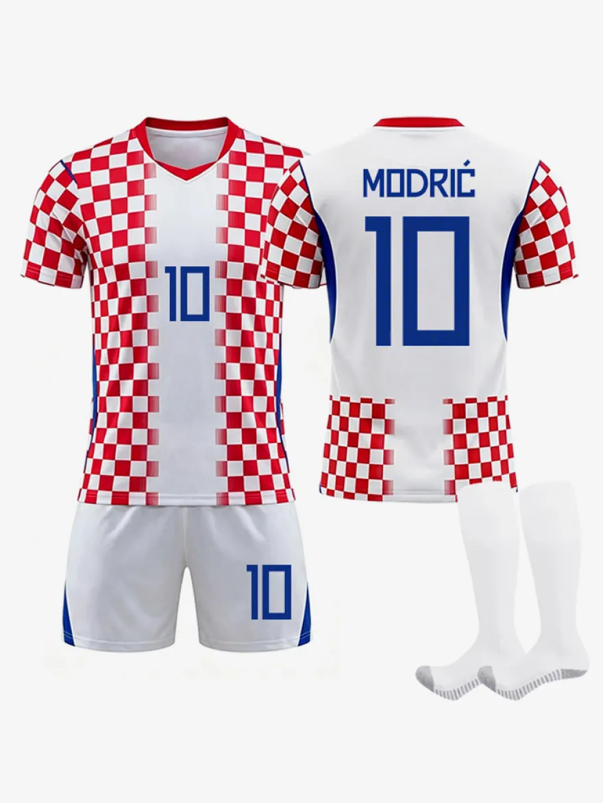 Maillot domicile de l'équipe de Croatie 2026 à damier 3 pièces