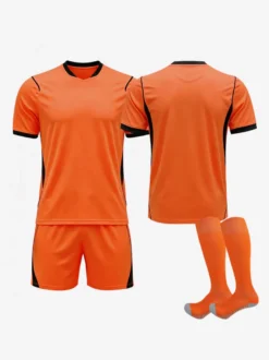 Maillot domicile de l'équipe nationale de football des Pays-Bas 2026 ensemble personnalisé 3 pièces pour adultes et enfants