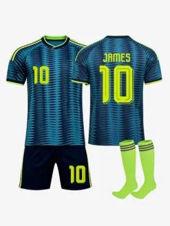Maillot domicile de l'équipe nationale 2026 n°7 Luis Díaz n°10 James : tenue 3 pièces pour enfants et adultes