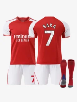 Maillot domicile du club de football 25/26 n° 7 Saka n° 41 Rice ensemble 3 pièces pour adultes et enfants