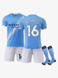 Maillot domicile du club de football 25/26 n° 9 Haaland n° 47 Foden n° 17 De Bruyne ensemble 3 pièces