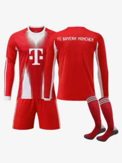 Maillot domicile du club de football 25/26 à manches longues ensemble de sport personnalisé 3 pièces