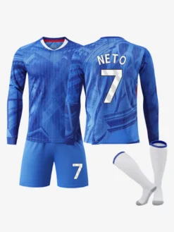 Maillot domicile à manches longues Palmer n° 10 Enzo n° 8 25/26 bleu ensemble 3 pièces