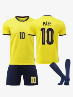 Maillot domicile Équateur 2026 n° 23 Caicedo manches courtes tenue de football 3 pièces pour adultes et enfants