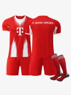 Maillot domicile rouge personnalisé 25/26 du club de football ensemble 3 pièces