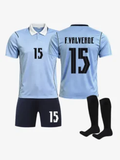 Maillot domicile Uruguay n°15 VALVERDE 2026 tenue de football 3 pièces à manches courtes pour adultes et enfants