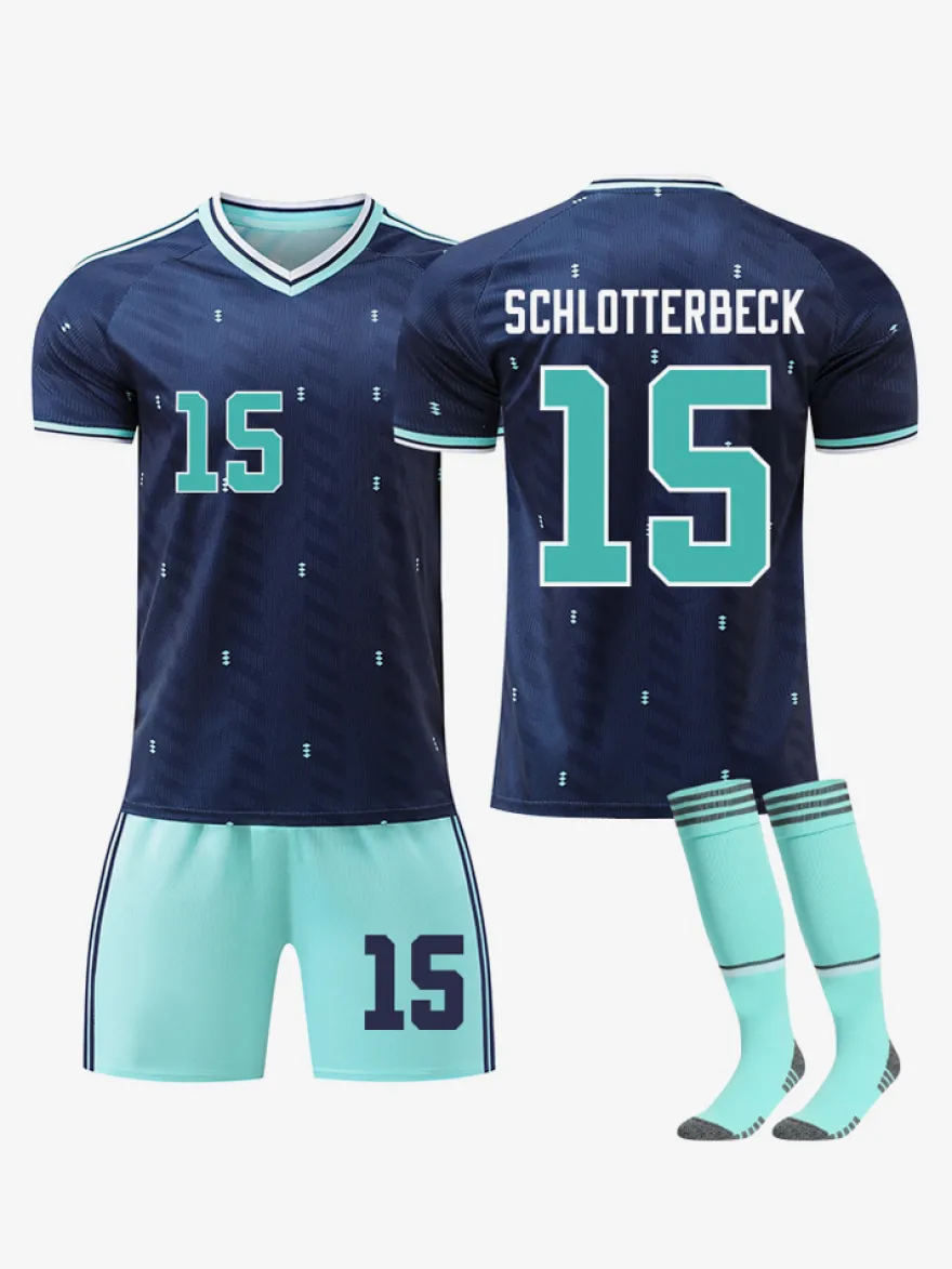 Maillot extérieur de l'Allemagne 2026 n° 17 Wirtz et n° 10 Musiala ensemble 3 pièces pour adultes et enfants
