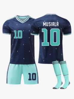 Maillot extérieur de l'Allemagne 2026 n° 17 Wirtz et n° 10 Musiala ensemble 3 pièces pour adultes et enfants