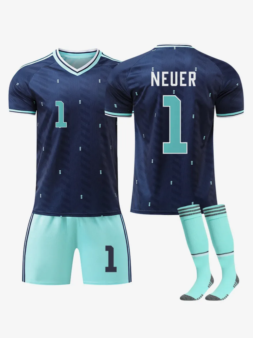 Maillot extérieur de l'Allemagne 2026 n° 17 Wirtz et n° 10 Musiala ensemble 3 pièces pour adultes et enfants
