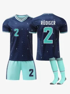 Maillot extérieur de l'Allemagne 2026 n° 17 Wirtz et n° 10 Musiala ensemble 3 pièces pour adultes et enfants