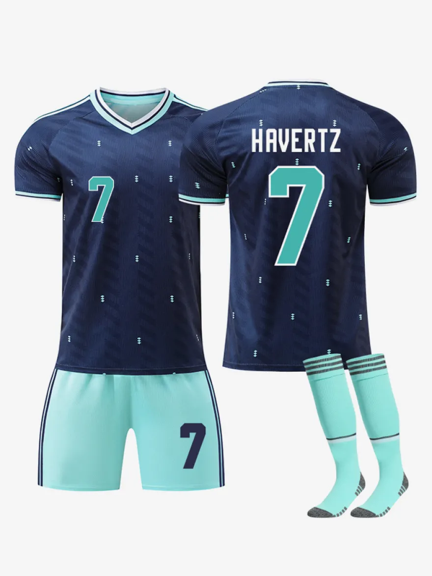 Maillot extérieur de l'Allemagne 2026 n° 17 Wirtz et n° 10 Musiala ensemble 3 pièces pour adultes et enfants