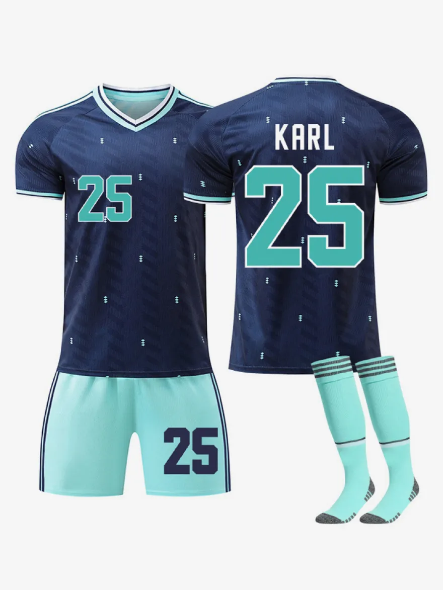 Maillot extérieur de l'Allemagne 2026 n° 17 Wirtz et n° 10 Musiala ensemble 3 pièces pour adultes et enfants