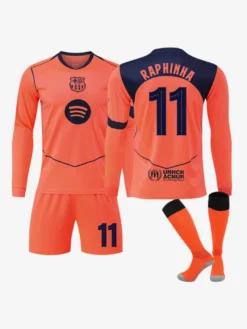 Maillot extérieur à manches longues 3 pièces 25/26 n°10 Lamine Yamal n°14 Rashford Football Club