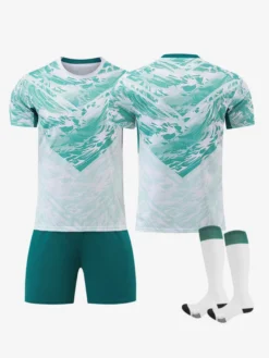 Maillot extérieur personnalisé de l'équipe nationale du Portugal 2026 ensemble 3 pièces pour adultes et enfants