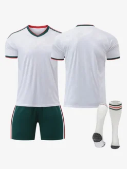 Maillot extérieur personnalisé 3 pièces de l'équipe nationale de football du Mexique 2026 pour adultes et enfants
