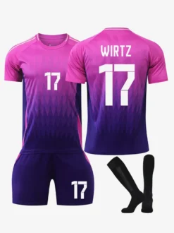 Maillot L'Équipe Allemagne N°17 WIRTZ Extérieur 2026 Championnat d'Europe De Football 3 Pièces Enfant Adulte