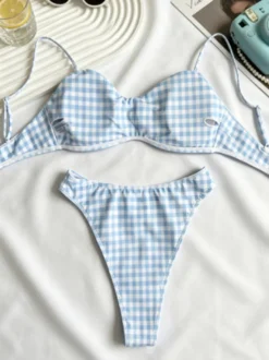 Maillots de bain bikini bleus pour femmes maillots de bain d'été pour la plage