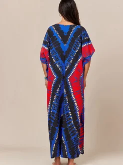 Maillots de bain de plage oversize à manches courtes et col en V style athlétique bleu foncé