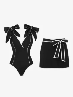 Maillots de bain paréos vêtements pour femmes ensemble maillot de bain blanc sexy à nœuds col en V sans manches