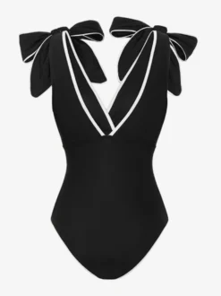 Maillots de bain paréos vêtements pour femmes ensemble maillot de bain blanc sexy à nœuds col en V sans manches
