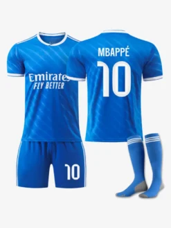 Maillot Third du club de football américain Vini. JR n° 10 Mbappé n° 7 (25/26) pour adultes et enfants