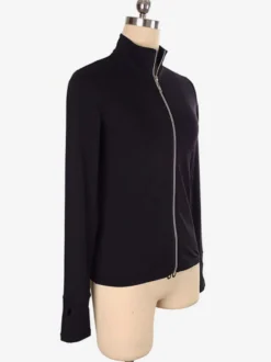 Manteau de patinage noir perles costume de danse en nylon Déguisements Halloween
