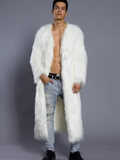 Manteau de qualité unicolore en polyester