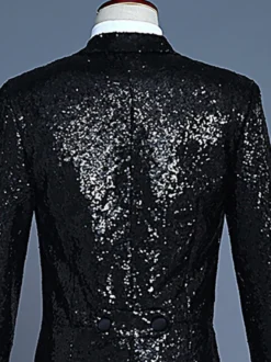 Manteau de smoking noir Sequni vêtements rétro Costumes rétro pour hommes Bourgogne