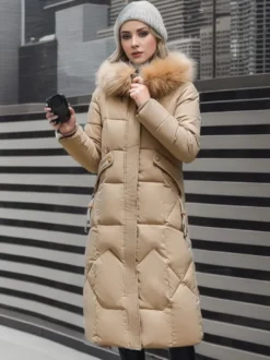Manteau long à capuche zippé à capuche vêtements d'extérieur décontractés de qualité