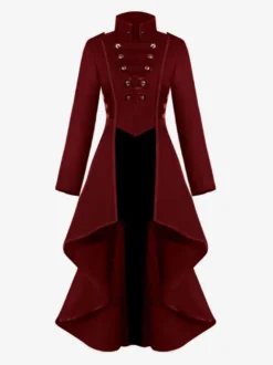 Manteau Opéra médiévale Veste Renaissance gothique Déguisements Halloween Vintage Bourgogne