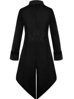 Manteau Opéra noir vintage smoking brodé rétro costumes pour homme Déguisements Halloween Bourgogne