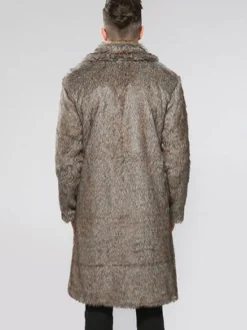 Manteau unique masculin unicolore en polyester