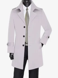Manteaux Costume Hommes Col Rabattu Chic Décontracté Mode